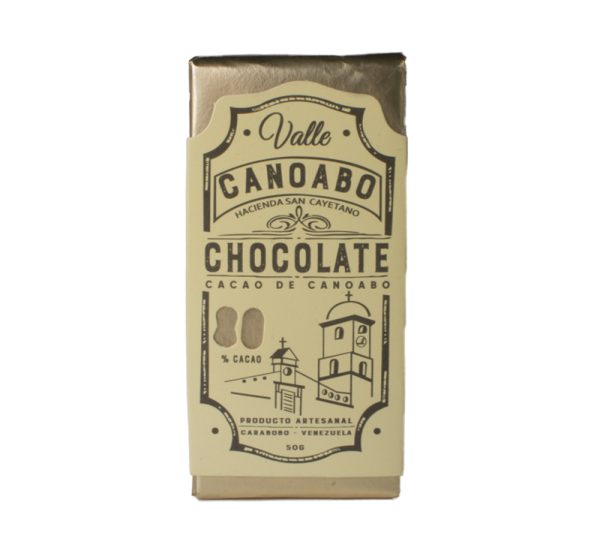 Barra de chocolate Valle Canoabo 80 por ciento Cacao